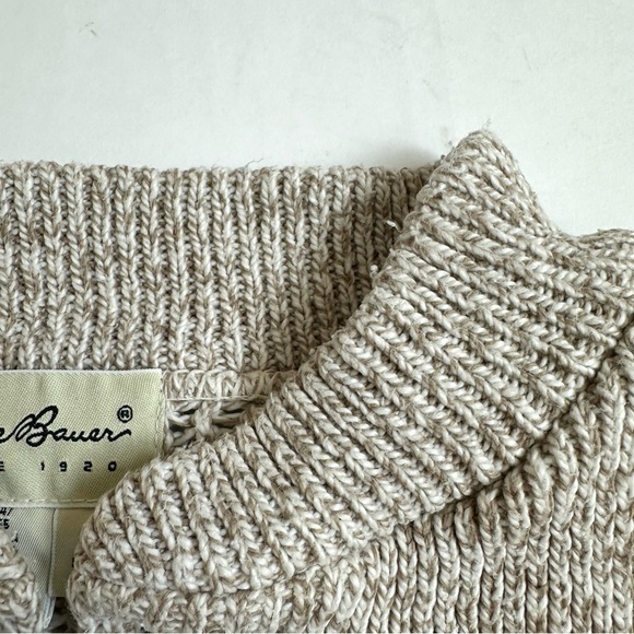 Eddie Bauer Vintage Men’s Oversized Cotton Henley Sweater USA L - Picture 7 of 13